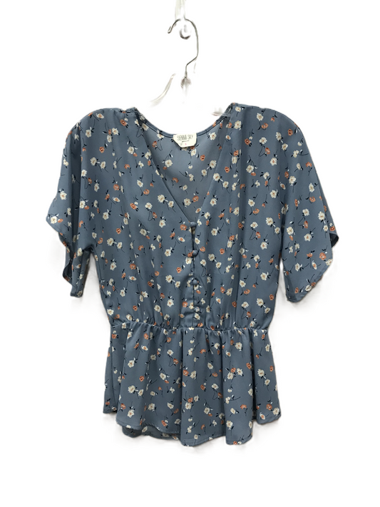 Blue Top Short Sleeve By Sienna Sky, Size: S