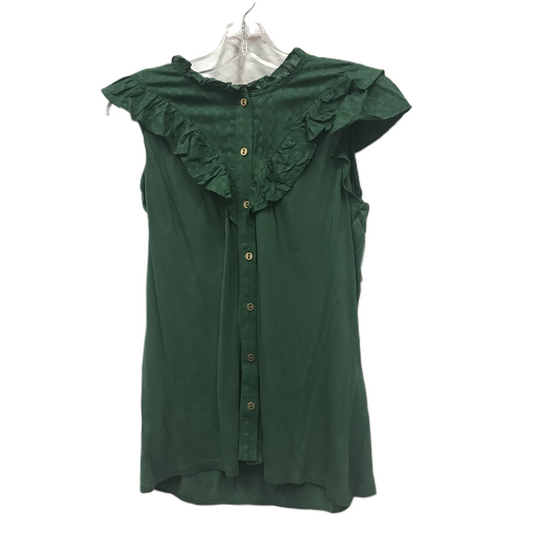 Green Top Short Sleeve By Loft, Size: S