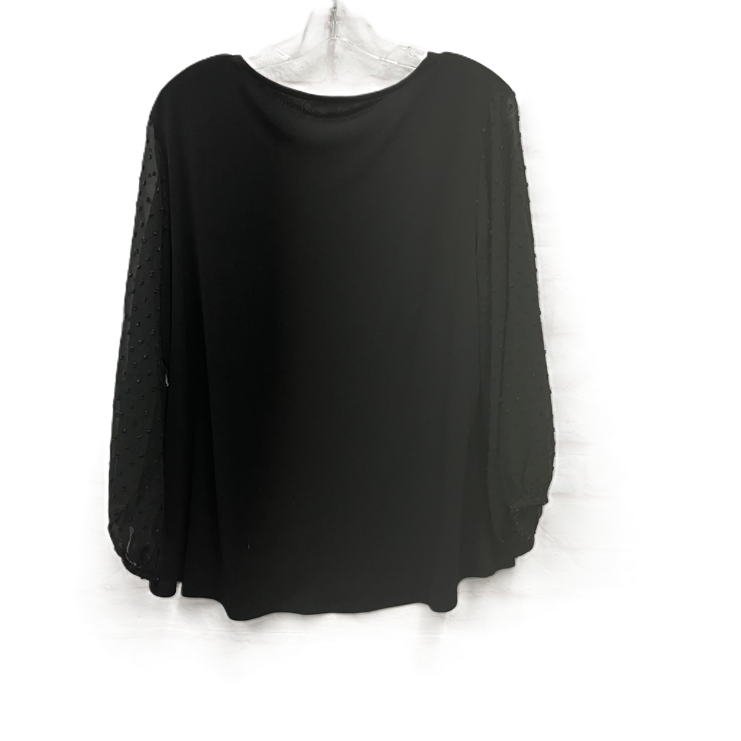 Top Long Sleeve By Adrianna Papell In Black, Size: 1x