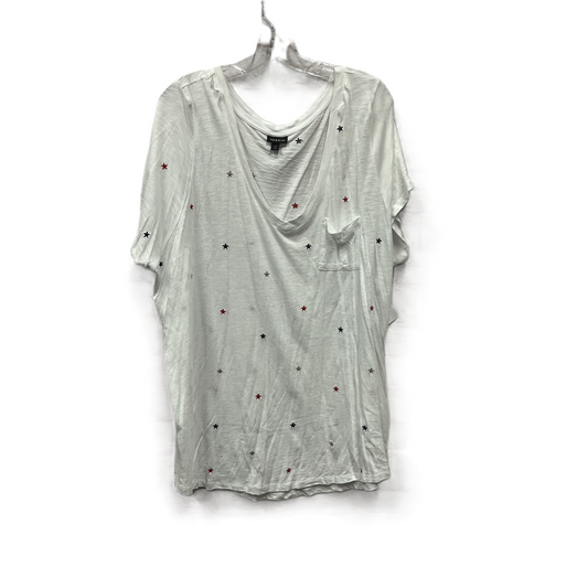 Top Short Sleeve By Torrid In White, Size: 4x