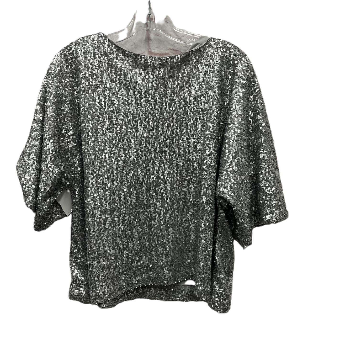 Top Short Sleeve By Gap In Silver, Size: M