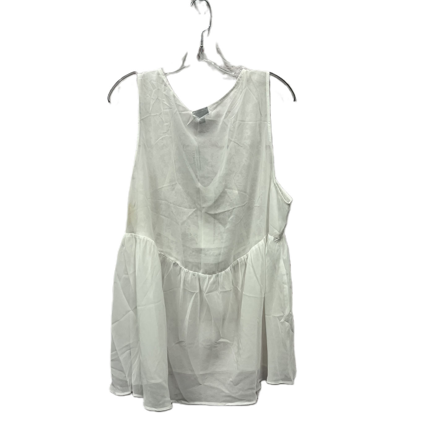 Top Sleeveless By Torrid In White, Size: 3x