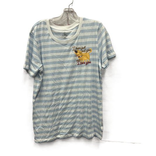 Top Short Sleeve Basic By Disney Store In Blue & White, Size: 1x