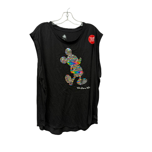 Top Sleeveless By Disney Store In Black, Size: 2x