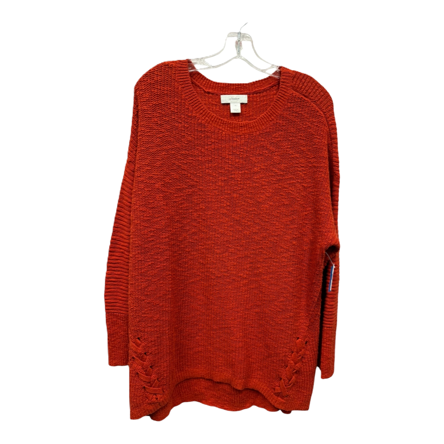 Sweater By Cj Banks In Orange, Size: 1x