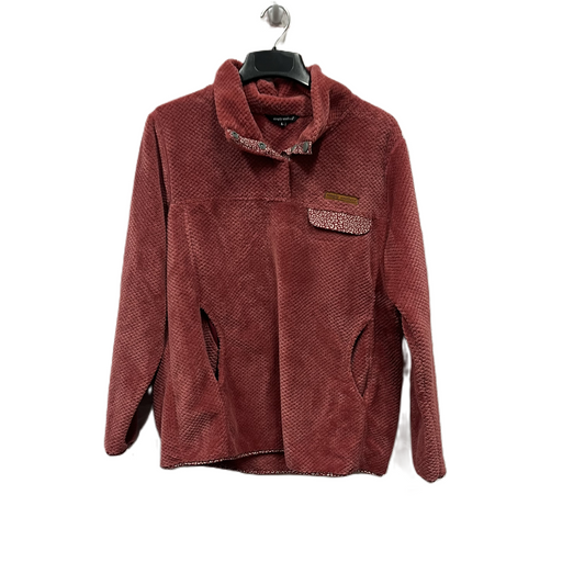 Jacket Fleece By Simply Southern In Red, Size: L