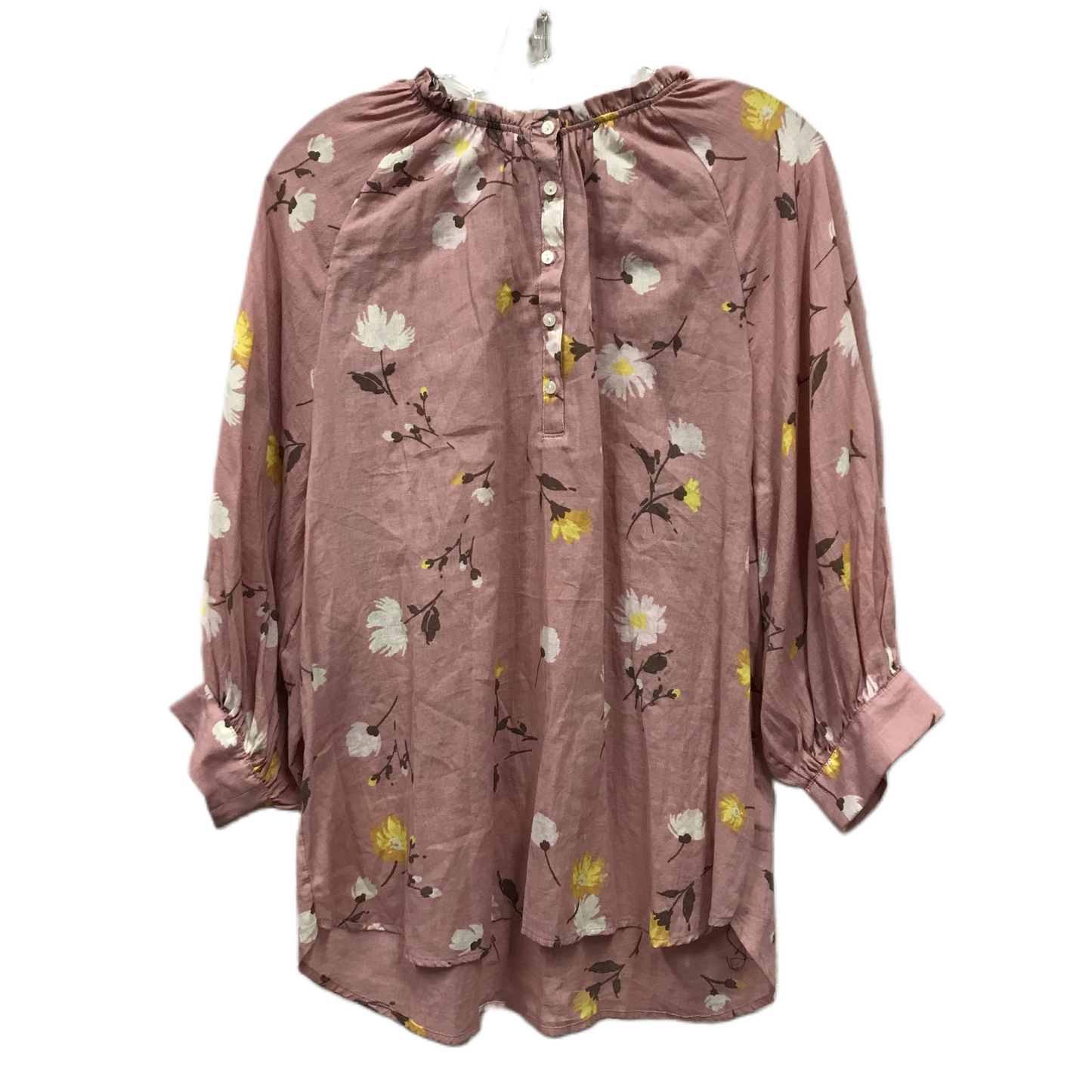 Pink Top Long Sleeve By Ana, Size: 1x