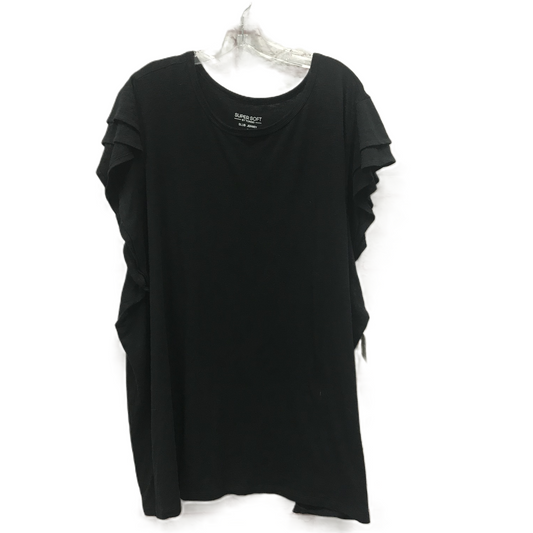 Black Top Short Sleeve By Torrid, Size: 6