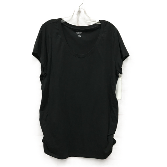 Black Top Short Sleeve By Time And Tru, Size: 1x