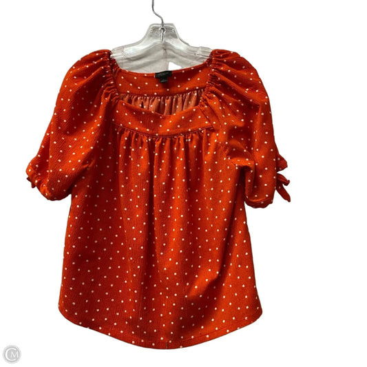 Top Short Sleeve By Ann Taylor In Red, Size: L
