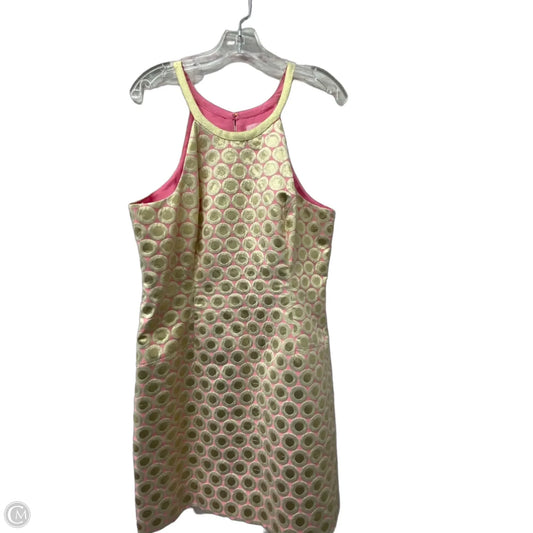 Dress Designer By Lilly Pulitzer In Gold & Pink, Size: L