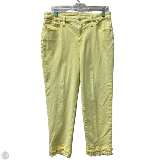 Jeans Cropped By Chicos In Yellow, Size: 10