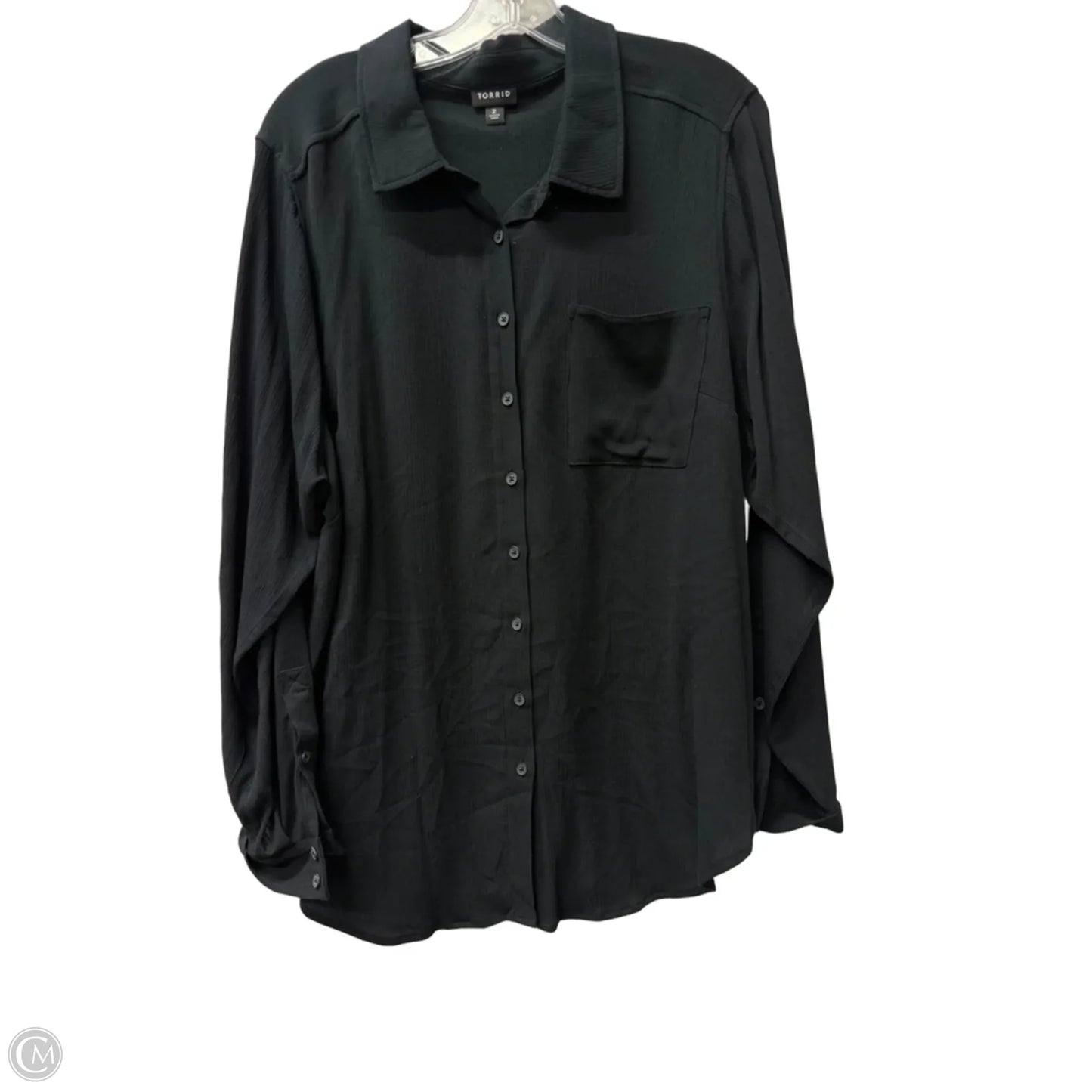 Top Long Sleeve By Torrid In Black, Size: 2x