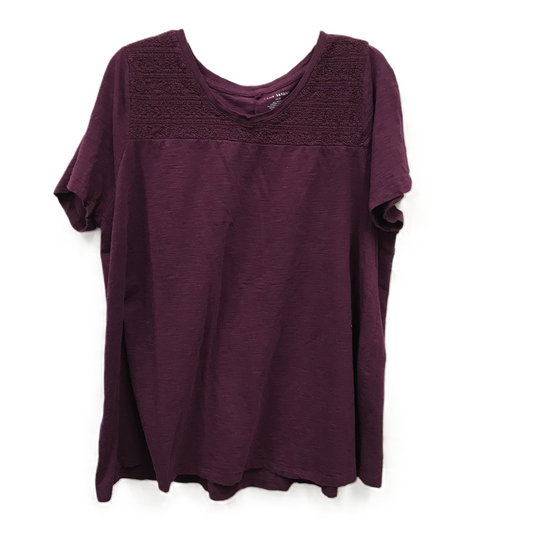 Purple Top Short Sleeve By Lane Bryant, Size: 2x