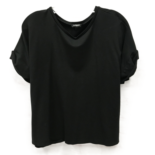 Black Top Short Sleeve By Express, Size: L