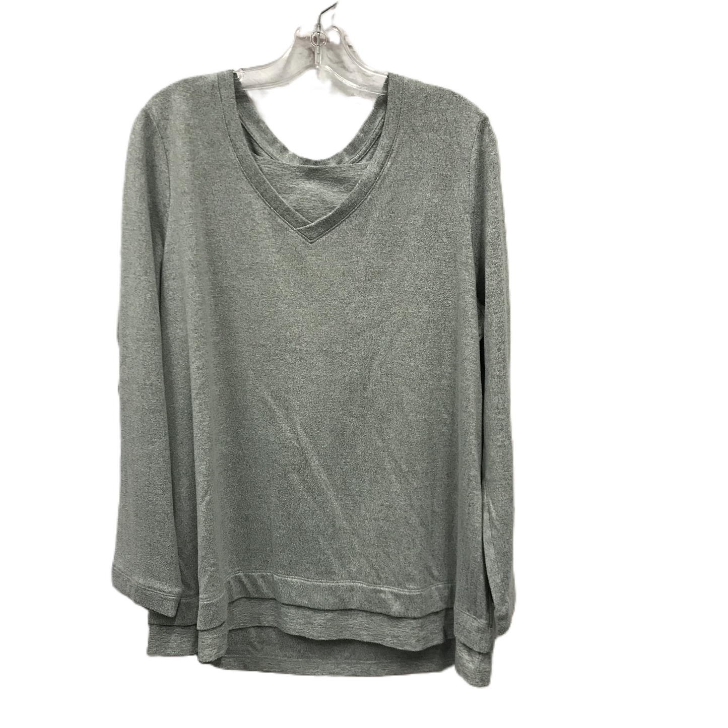 Grey Top Long Sleeve By Chicos, Size: Xl