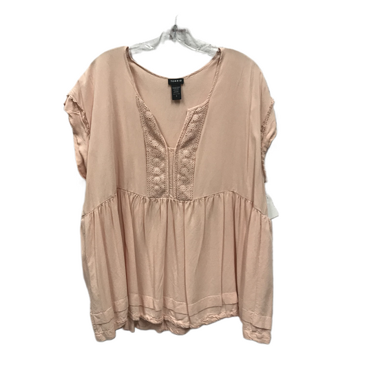 Peach Top Short Sleeve By Torrid, Size: 2x