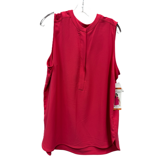 Red Top Sleeveless By Hilary Radley, Size: 2x