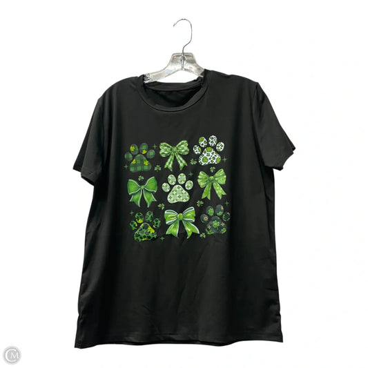 Top Short Sleeve Basic By In Black, Size: L