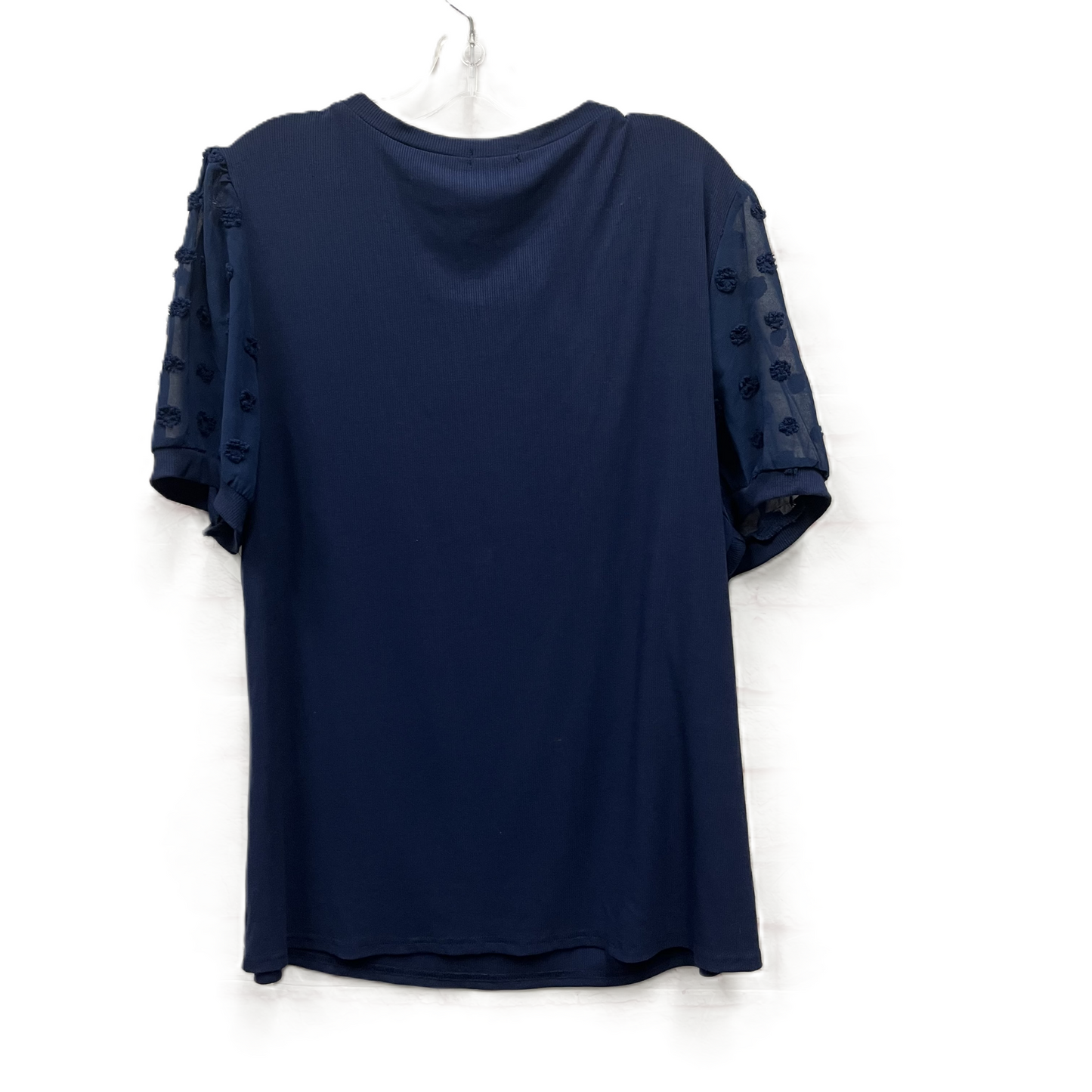 Top Short Sleeve By Newchoice In Blue, Size: 2x