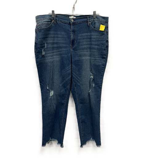 Jeans Cropped By Nicole Miller In Blue, Size: 18