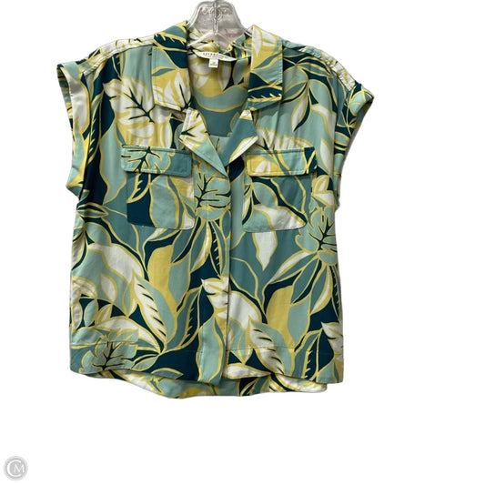 Top Short Sleeve By Liverpool In Green & White, Size: Xs