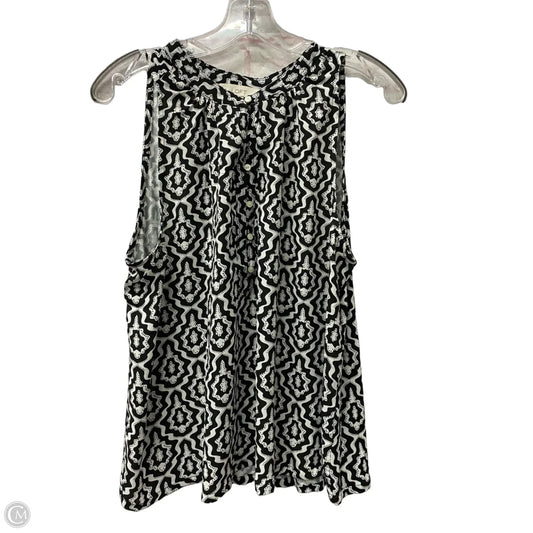 Top Sleeveless By Loft In Black, Size: L