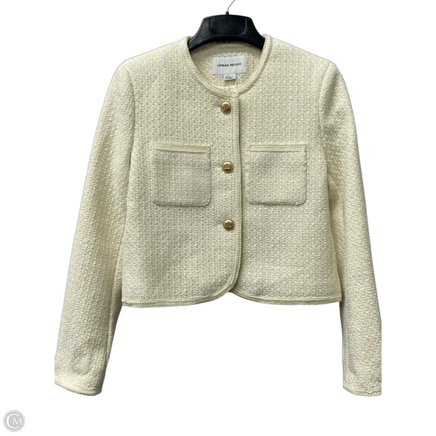 Blazer By urban revivo In Cream, Size: 8