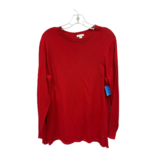 Top Long Sleeve By J. Jill In Red, Size: L