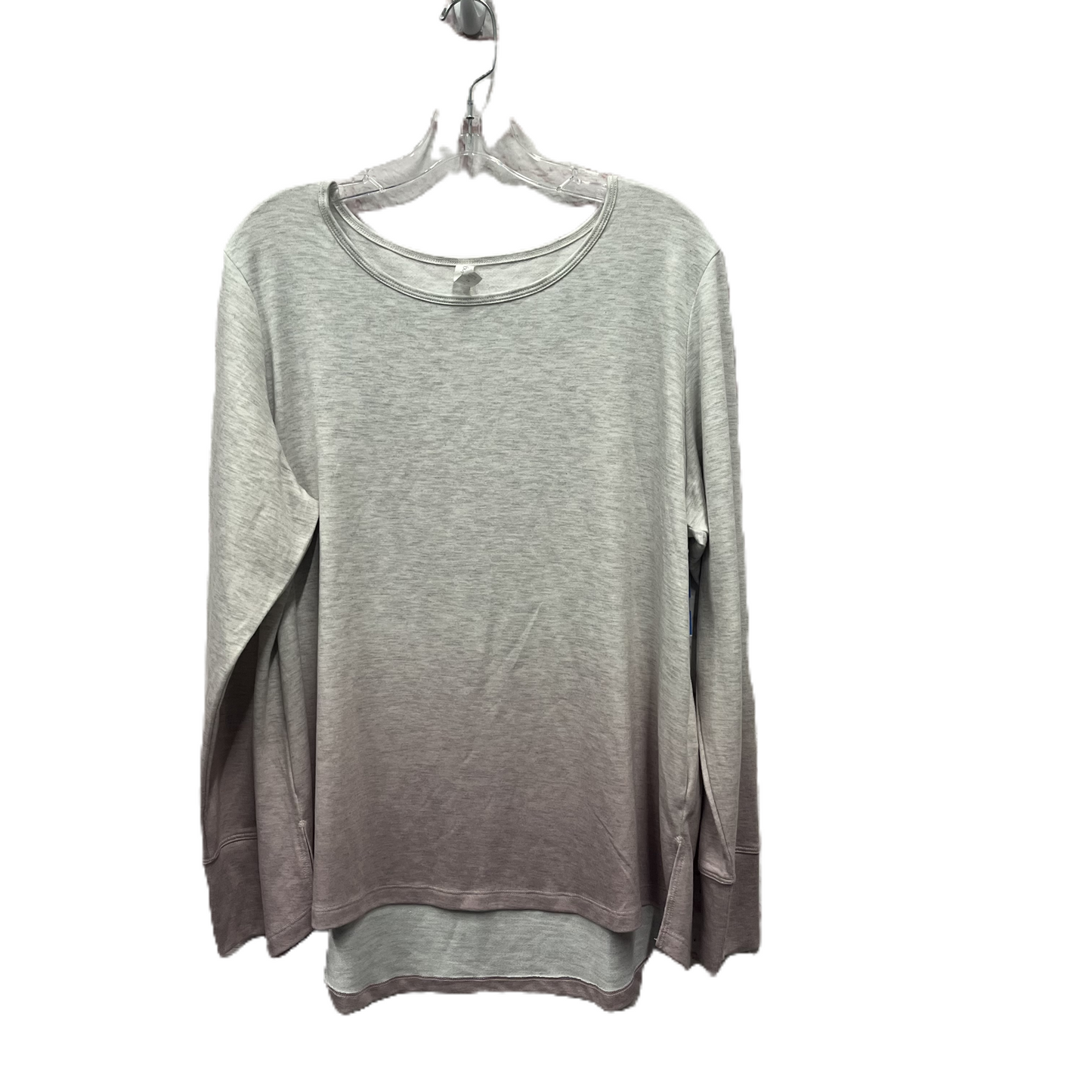 Top Long Sleeve By Ideology In Grey & Pink, Size: 1x