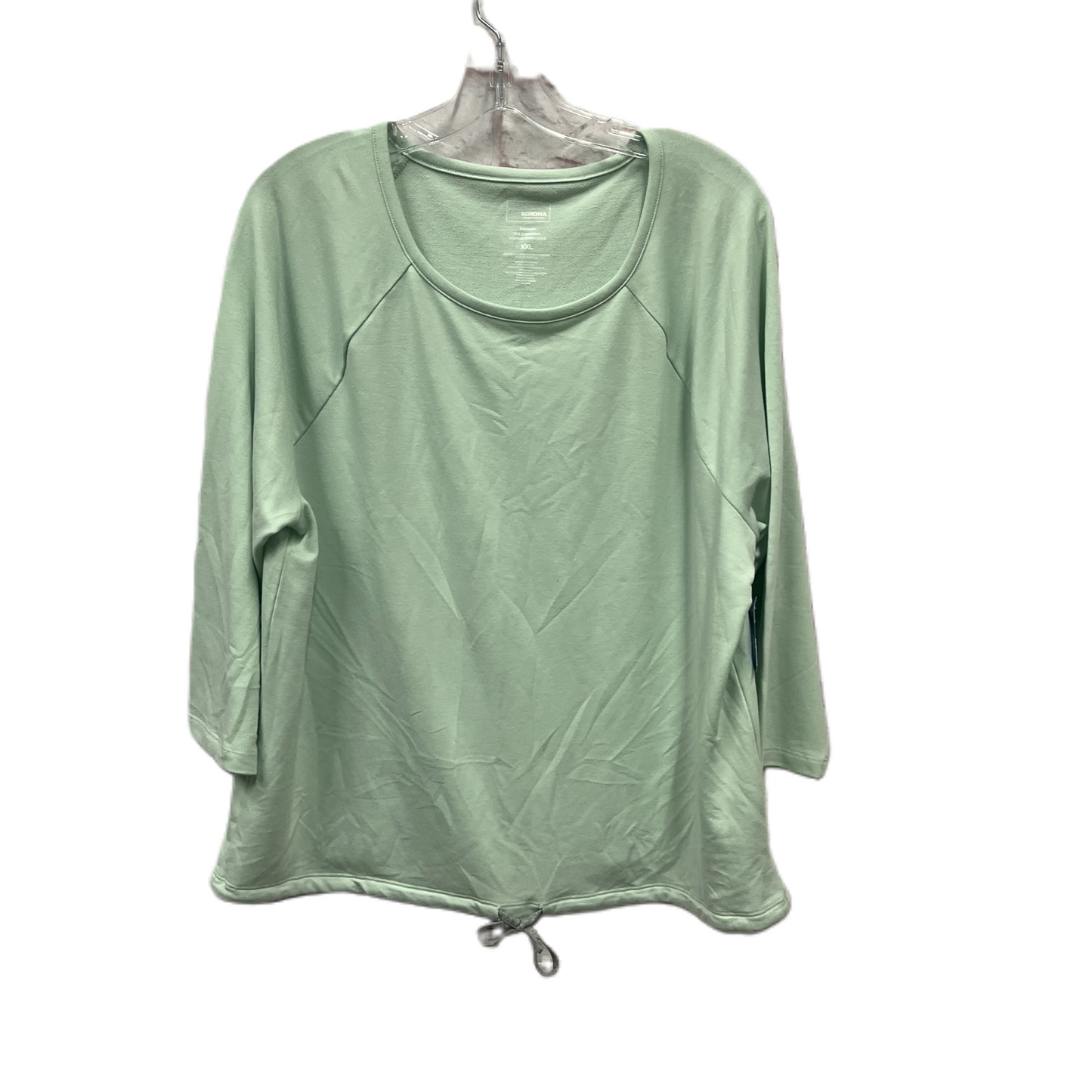 Top Long Sleeve By Sonoma In Green, Size: 1x