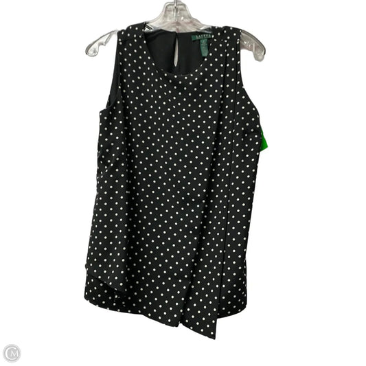 Top Sleeveless By Ralph Lauren In Black & White, Size: M