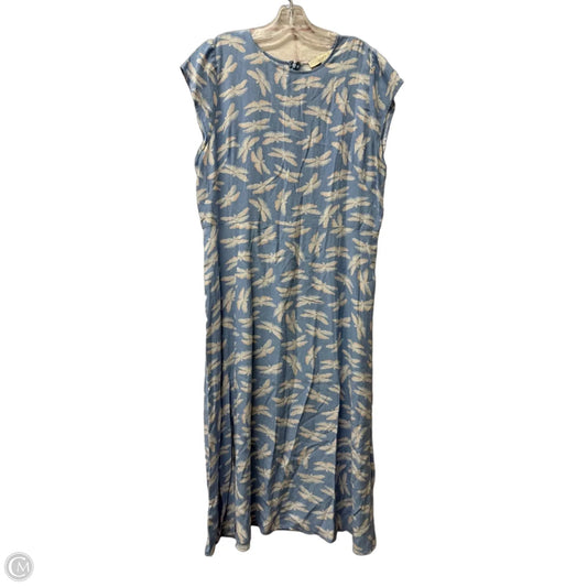 Dress Casual Maxi By Loft In Blue & White, Size: L