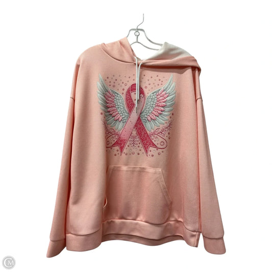 Sweatshirt Hoodie  In Pink, Size: 4x