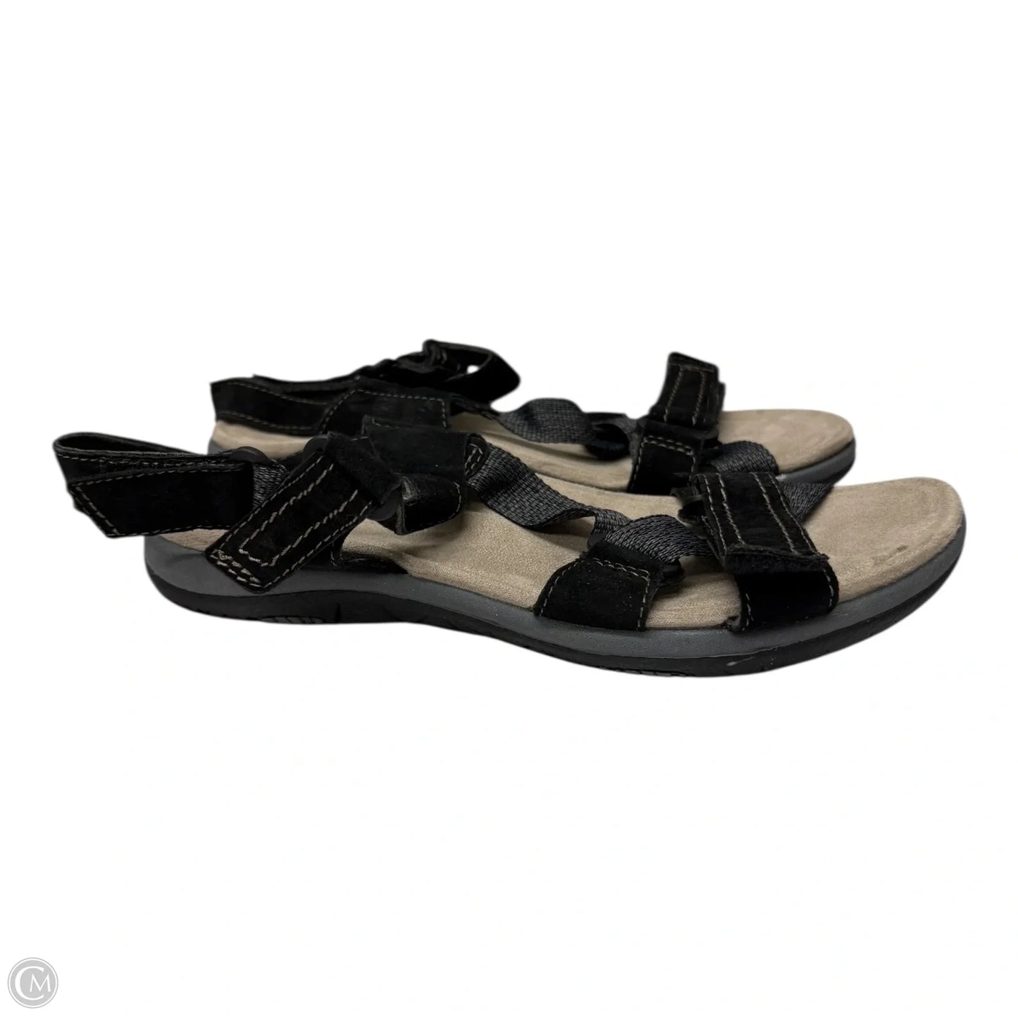 Sandals Flats By Earth In Black, Size: 9.5