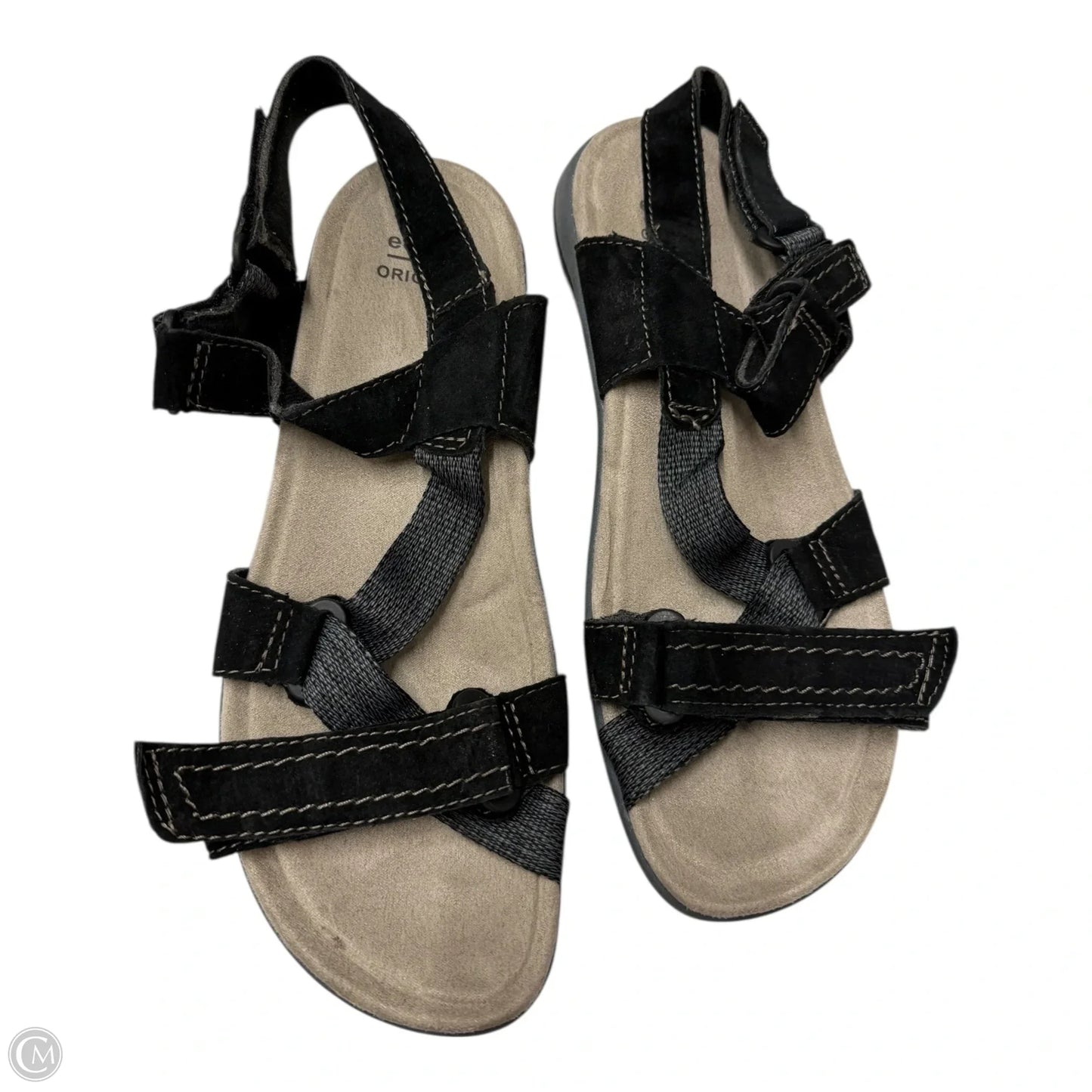 Sandals Flats By Earth In Black, Size: 9.5