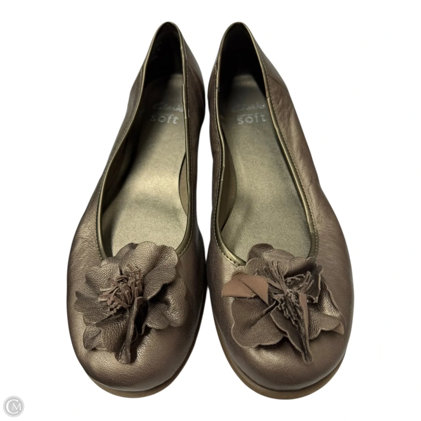 Shoes Flats By Clarks In Taupe, Size: 9.5