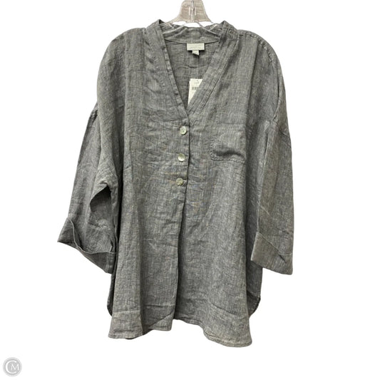 Top 3/4 Sleeve By Pure Jill In Grey, Size: 2x