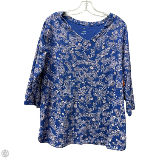 Top 3/4 Sleeve By J. Jill In Purple, Size: Xl