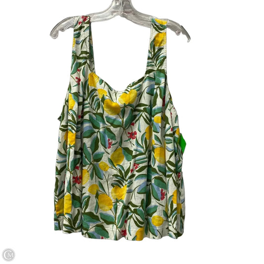 Top Sleeveless By Ava & Viv In Yellow, Size: 3x