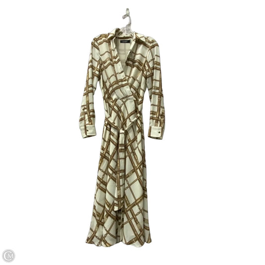 Dress Casual Midi By Lauren By Ralph Lauren In Beige, Size: S