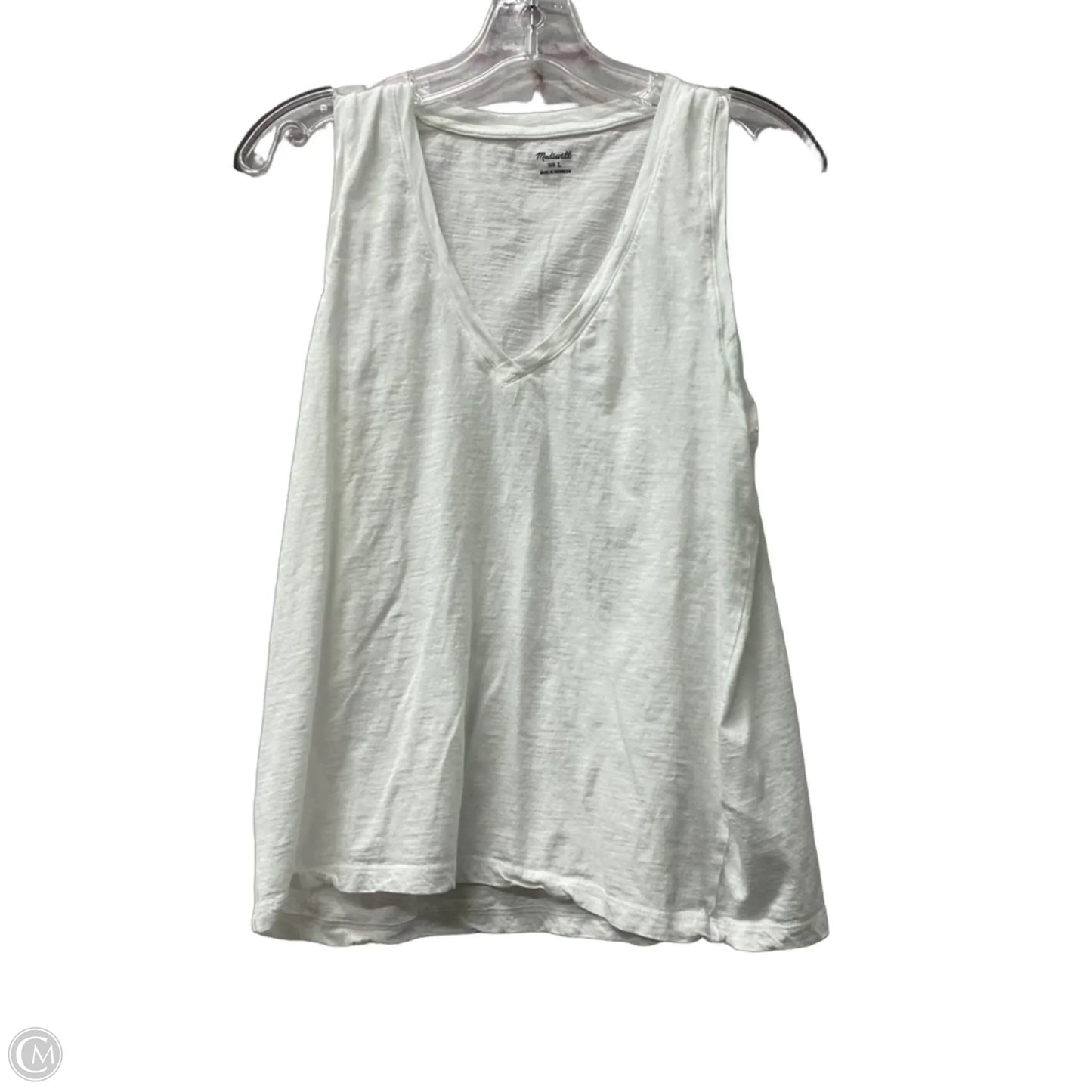 Top Sleeveless By Madewell In White, Size: L