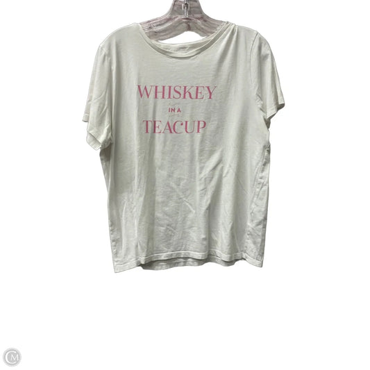 Top Short Sleeve By Draper James In White, Size: L