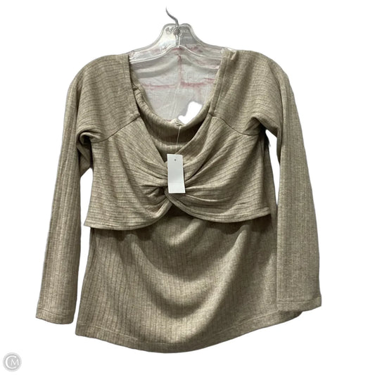 Top Long Sleeve By Loft In Beige, Size: L