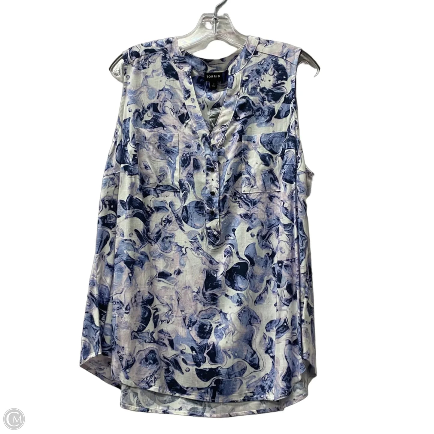 Top Sleeveless By Torrid In Blue, Size: L