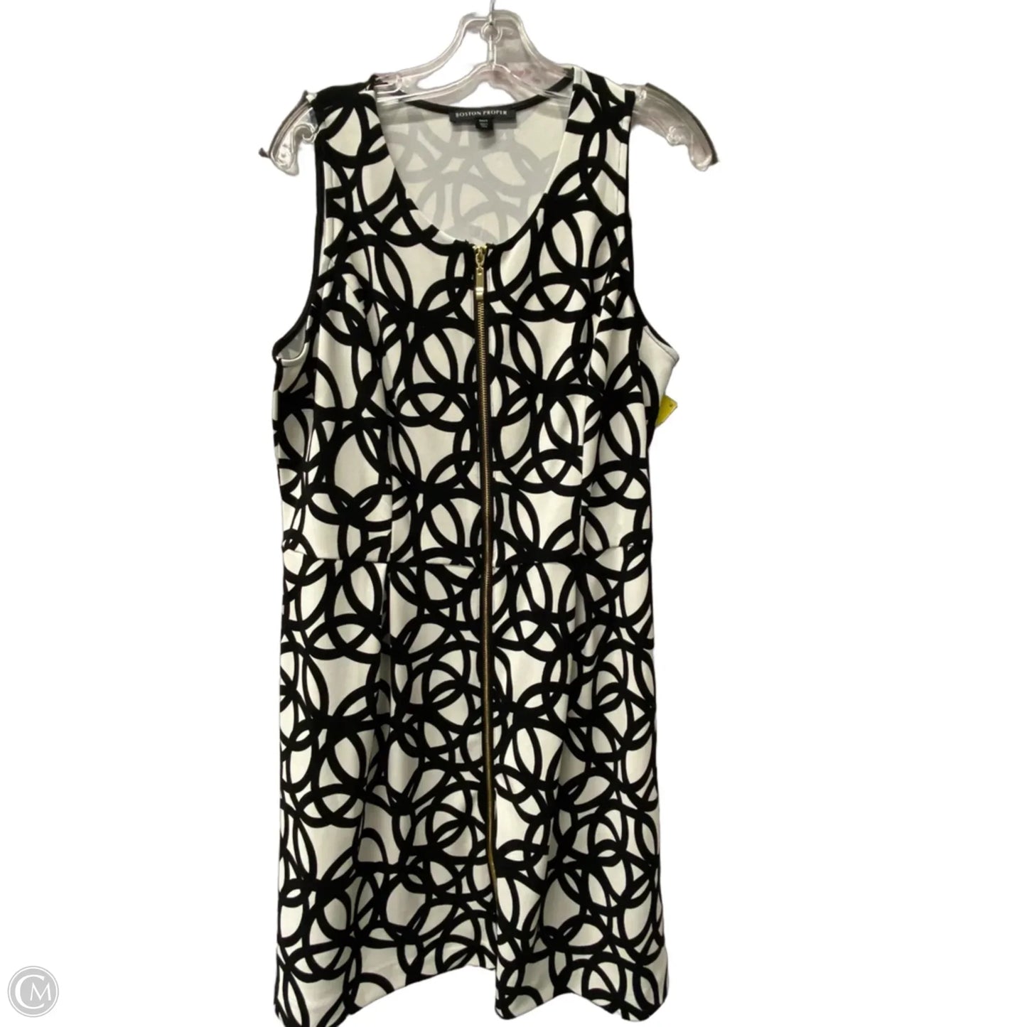 Dress Party Midi By Boston Proper In Black & White, Size: L