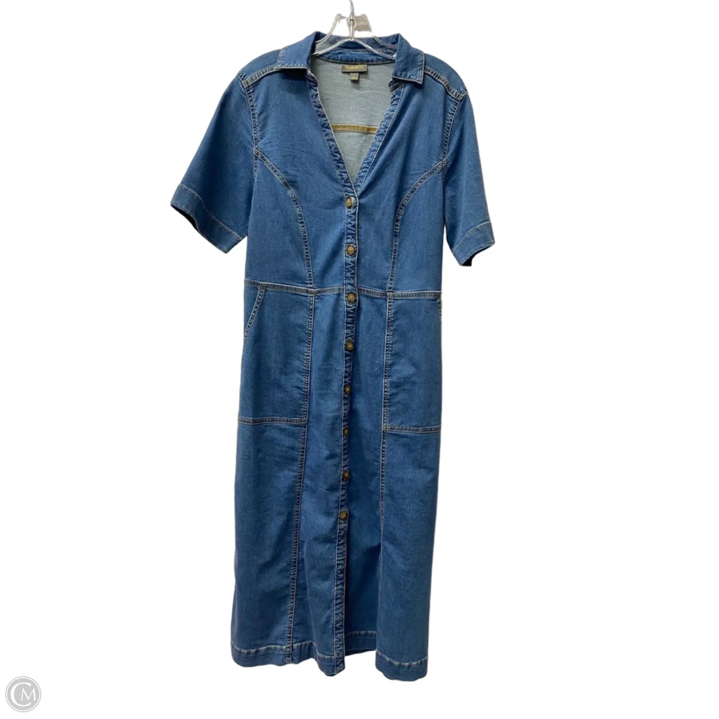 Dress Casual Maxi By Style And Co Collection Women In Blue Denim, Size: L