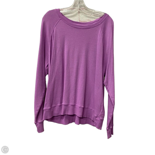 Athletic Top Long Sleeve Collar By Athleta In Purple, Size: Xl