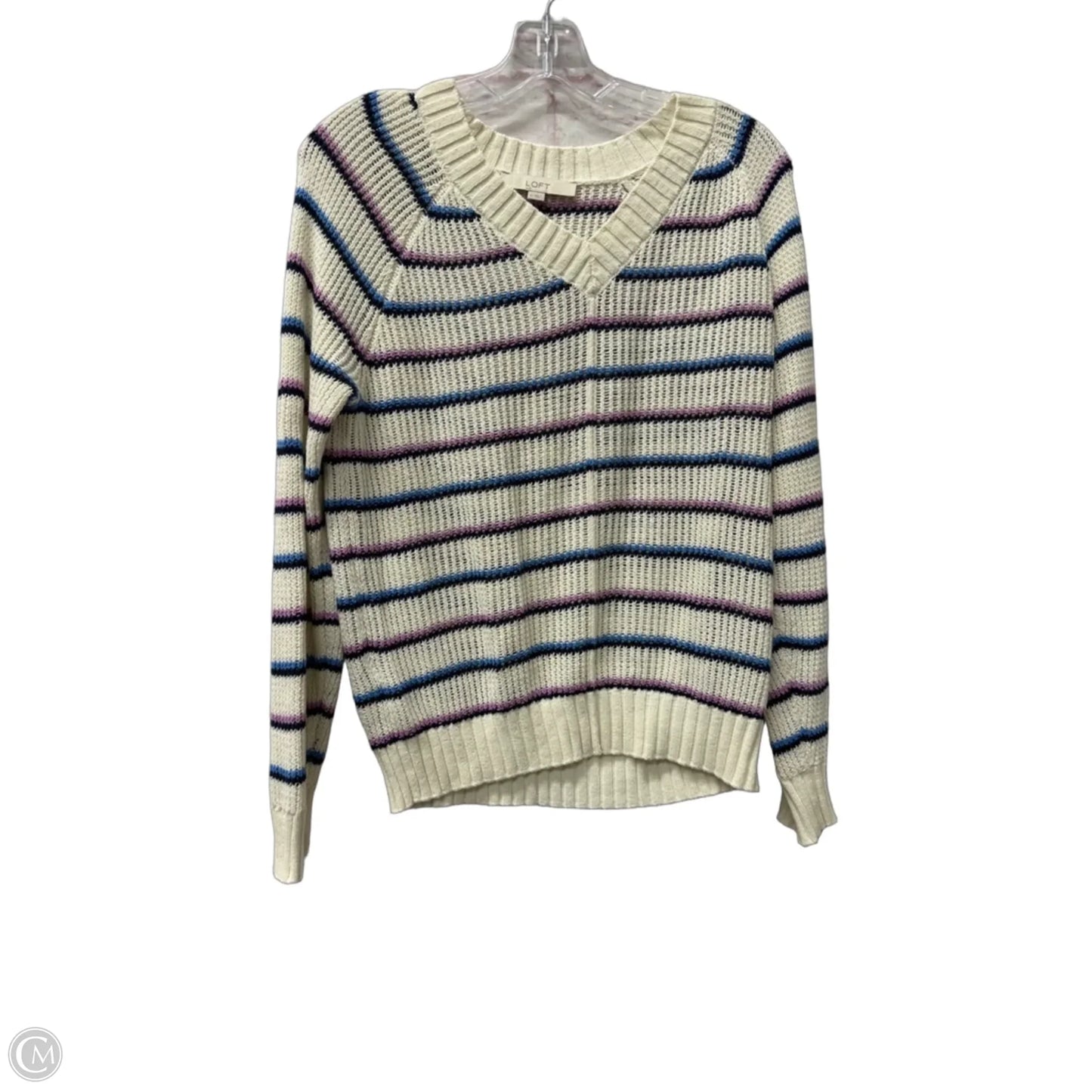 Sweater By Loft In Cream, Size: M