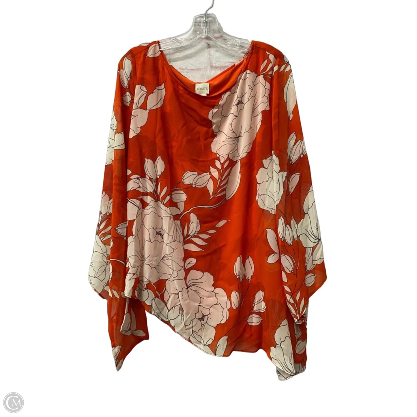 Top Long Sleeve By Chicos In Orange, Size: Xl